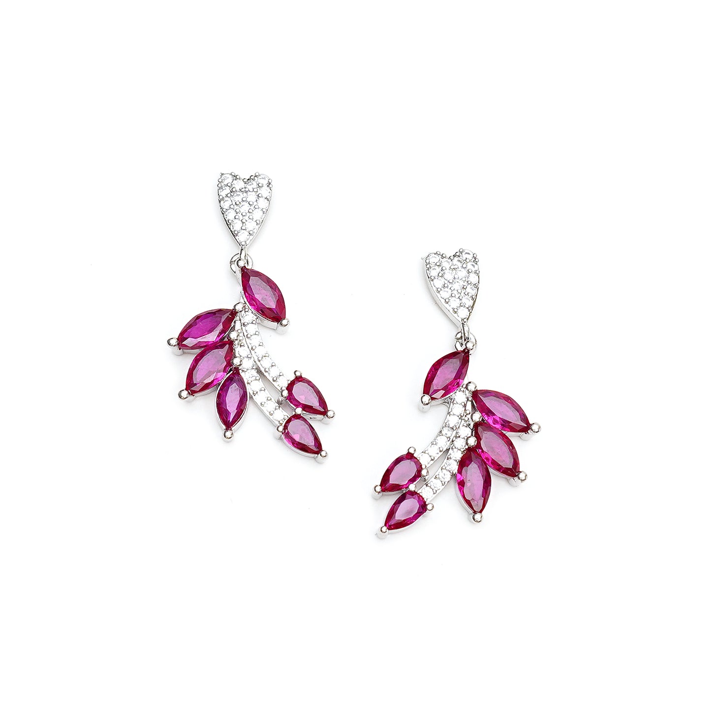 Crimson Cascade Earrings