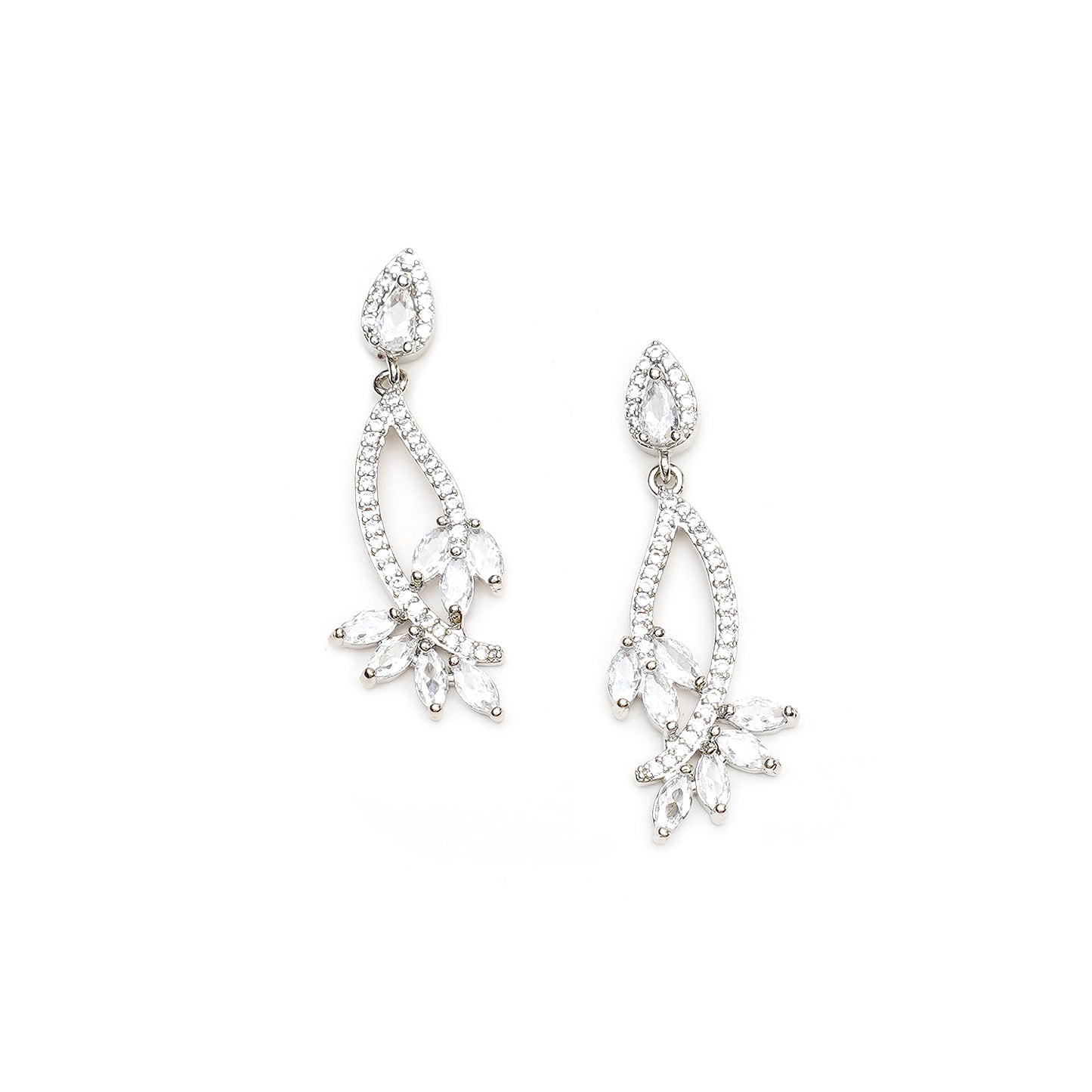Glittering Grace Teardrop Earrings